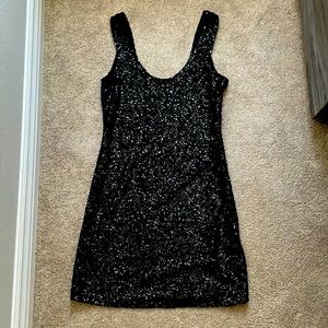 Black sequin dress